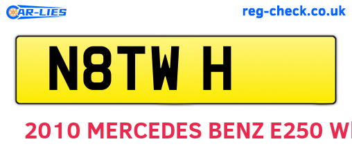 N8TWH are the vehicle registration plates.