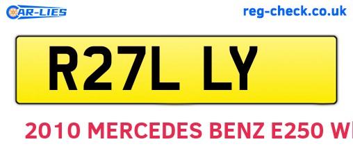 R27LLY are the vehicle registration plates.