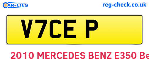 V7CEP are the vehicle registration plates.