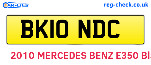 BK10NDC are the vehicle registration plates.