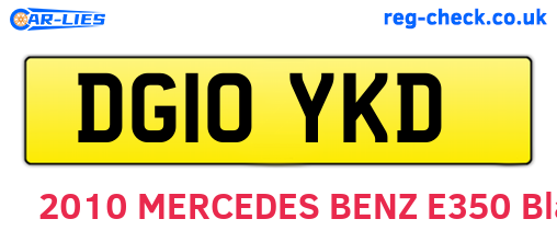 DG10YKD are the vehicle registration plates.