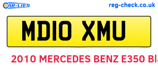MD10XMU are the vehicle registration plates.