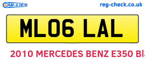 ML06LAL are the vehicle registration plates.