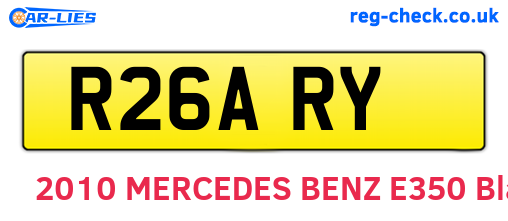 R26ARY are the vehicle registration plates.
