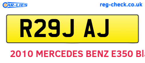 R29JAJ are the vehicle registration plates.