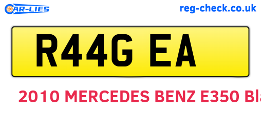 R44GEA are the vehicle registration plates.