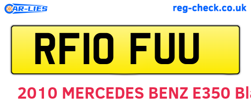 RF10FUU are the vehicle registration plates.