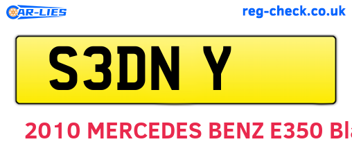 S3DNY are the vehicle registration plates.
