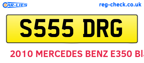 S555DRG are the vehicle registration plates.