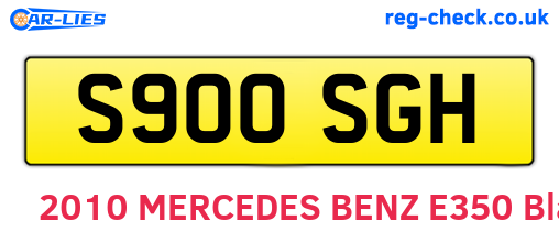 S900SGH are the vehicle registration plates.