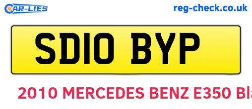 SD10BYP are the vehicle registration plates.