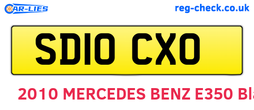 SD10CXO are the vehicle registration plates.