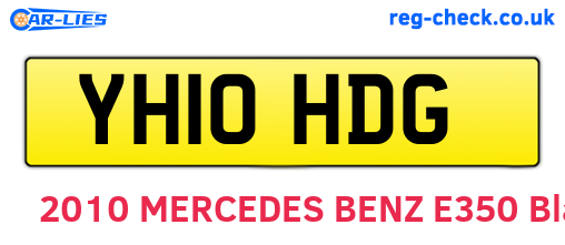 YH10HDG are the vehicle registration plates.