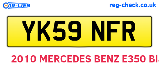 YK59NFR are the vehicle registration plates.