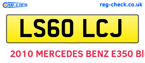 LS60LCJ are the vehicle registration plates.