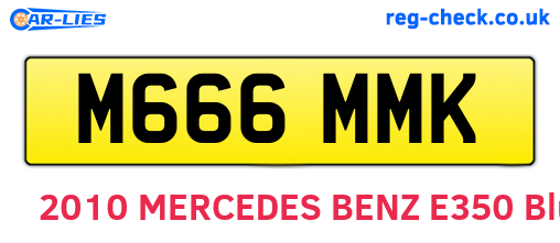 M666MMK are the vehicle registration plates.