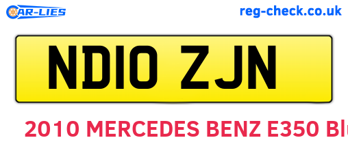 ND10ZJN are the vehicle registration plates.