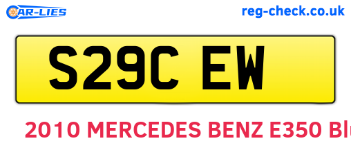 S29CEW are the vehicle registration plates.