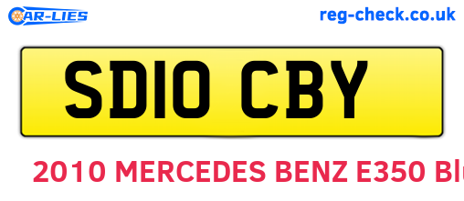 SD10CBY are the vehicle registration plates.