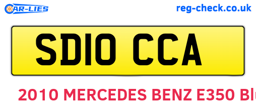 SD10CCA are the vehicle registration plates.