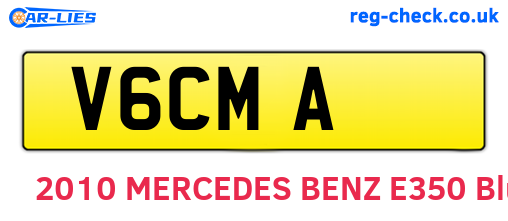 V6CMA are the vehicle registration plates.
