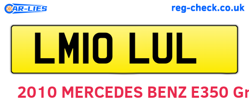 LM10LUL are the vehicle registration plates.