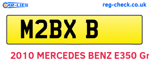 M2BXB are the vehicle registration plates.