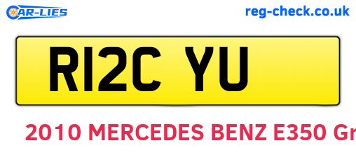 R12CYU are the vehicle registration plates.