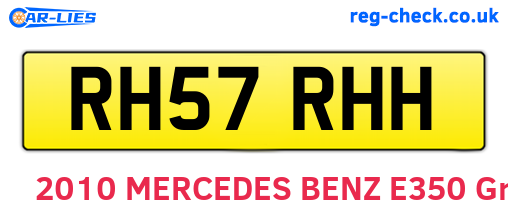 RH57RHH are the vehicle registration plates.