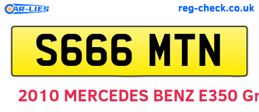 S666MTN are the vehicle registration plates.