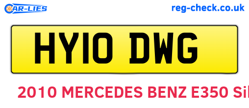 HY10DWG are the vehicle registration plates.