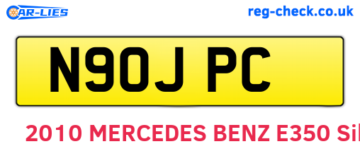 N90JPC are the vehicle registration plates.