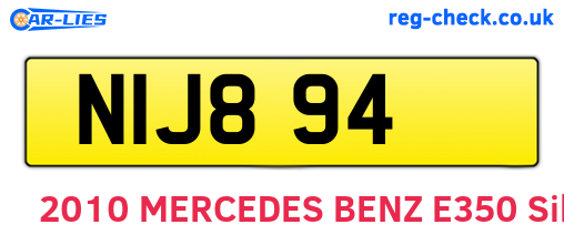 NIJ894 are the vehicle registration plates.