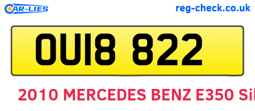OUI8822 are the vehicle registration plates.