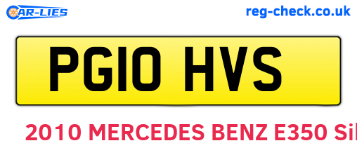 PG10HVS are the vehicle registration plates.