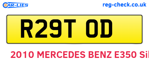 R29TOD are the vehicle registration plates.
