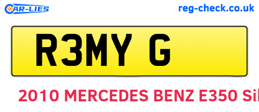 R3MYG are the vehicle registration plates.