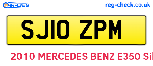 SJ10ZPM are the vehicle registration plates.