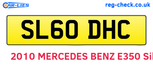 SL60DHC are the vehicle registration plates.