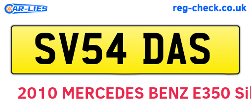 SV54DAS are the vehicle registration plates.