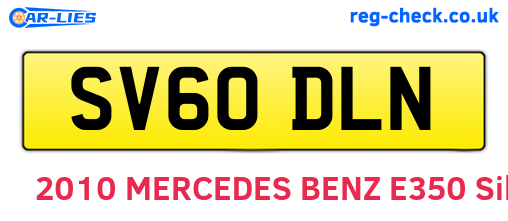 SV60DLN are the vehicle registration plates.