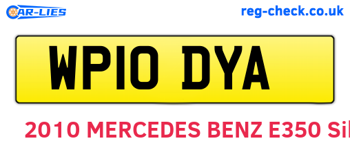WP10DYA are the vehicle registration plates.