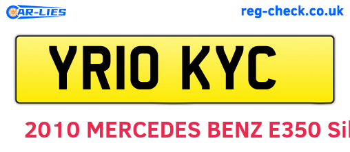 YR10KYC are the vehicle registration plates.