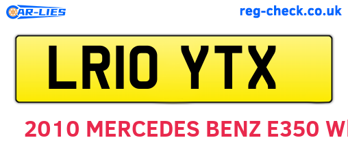LR10YTX are the vehicle registration plates.