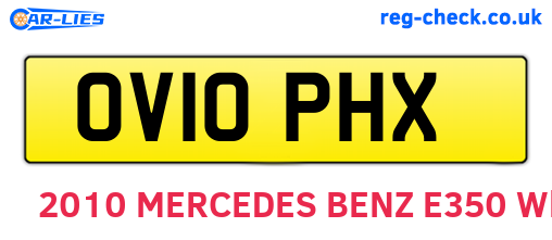 OV10PHX are the vehicle registration plates.