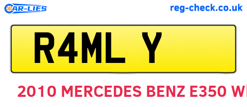 R4MLY are the vehicle registration plates.