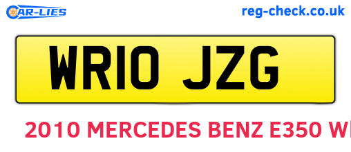 WR10JZG are the vehicle registration plates.