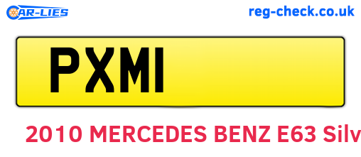 PXM1 are the vehicle registration plates.