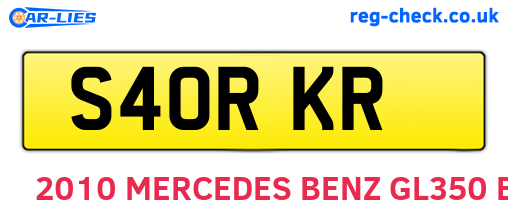S40RKR are the vehicle registration plates.