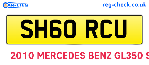 SH60RCU are the vehicle registration plates.